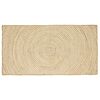vidaXL Tapete de &Aacute;rea Branco 100 x 200 cm Juta