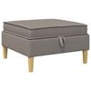 vidaXL Puff com Armazenamento Cinzento-acastanhado 70 x 70 x 40 cm