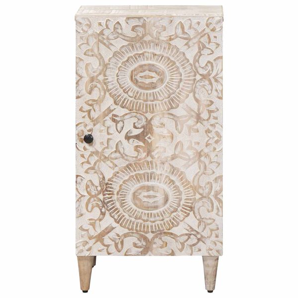 vidaXL Buffet Branco 40 x 33,5 x 75 cm Madeira de manga maci&ccedil;a