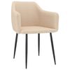 vidaXL Cadeiras de jantar 2 pcs tecido cor creme