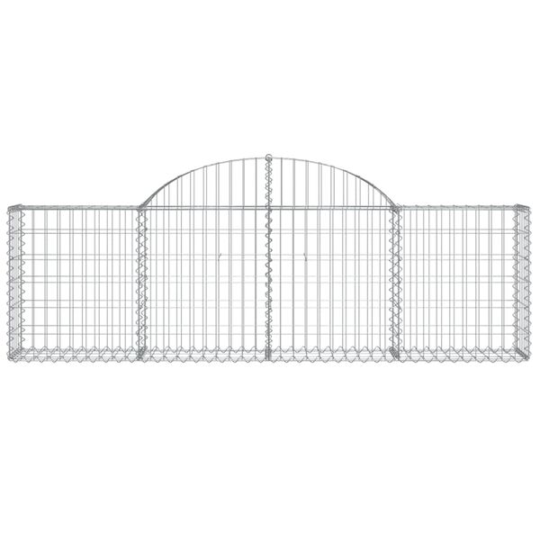 vidaXL Cestos gabião arqueados 40pcs 200x30x60/80 cm ferro galvanizado