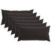vidaXL Almofada com travesseiro HEERLEN 6 unid. Preto Poli&eacute;ster