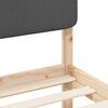 vidaXL Estrutura de Cama com Cabeceira Estofada Cinza Escuro