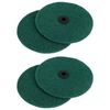 vidaXL Polidora de Piso 4 unid. &Oslash; 14 cm Verde-Escuro Microfibra