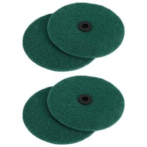 vidaXL Polidora de Piso 4 unid. &Oslash; 14 cm Verde-Escuro Microfibra