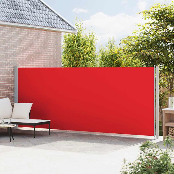 vidaXL Toldo lateral retr&aacute;til de p&aacute;tio 180x600 cm vermelho