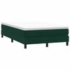 vidaXL Cama com molas sem colch&atilde;o 120x220 cm veludo verde-escuro