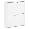 vidaXL Arm&aacute;rio de Sapatos de Parede HOORN 71 x 17 x 86 cm Branco