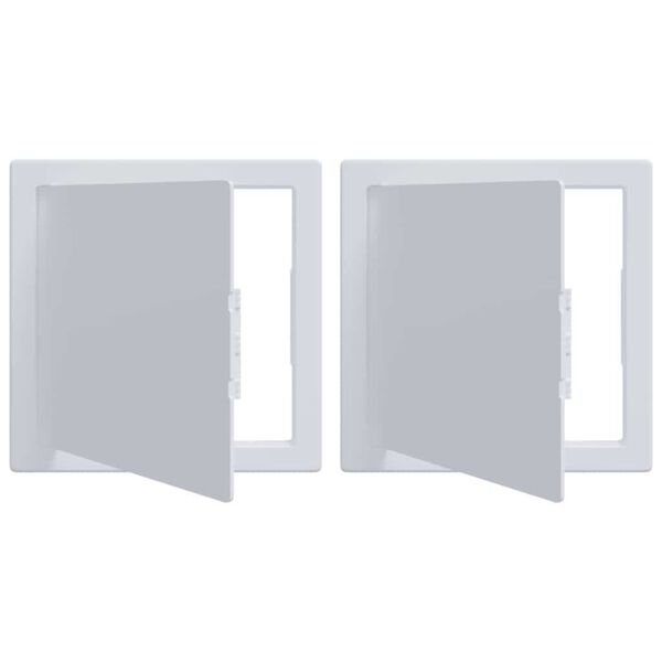 vidaXL Pain&eacute;is de Acesso 2 pcs Branco 15 x 15 cm Pl&aacute;stico ABS