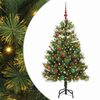 vidaXL Árvore de Natal Artificial Articulada com Cones Verde 150 cm