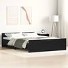 vidaXL Estrutura de cama sem colch&atilde;o, carvalho preto, 140x190 cm, madeira engenheirada