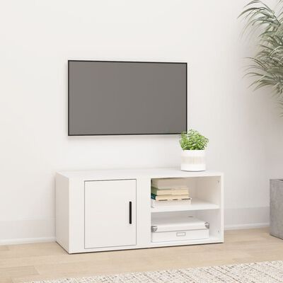 vidaXL Móvel de TV 80x31,5x36 cm derivados de madeira branco