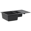 vidaXL Lava-loi&ccedil;a de cozinha com cuba dupla Granito 80 x 50 x 30,5 cm