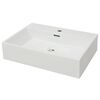 vidaXL Lavat&oacute;rio + abertura torneira branco cer&acirc;mica 60,5x42,5x14,5cm
