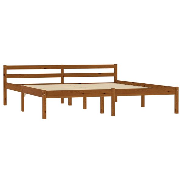 vidaXL Estrutura cama c/ 4 gavetas 160x200cm pinho maci&ccedil;o castanho mel