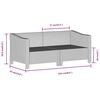 vidaXL Conjunto de lounge de jardim de 2 peças com almofadas em vime sintético cinza