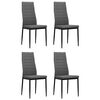 vidaXL Cadeiras de jantar 4 pcs tecido cinzento-claro