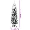 vidaXL Árvore de Natal artificial fina com neve 210 cm PVC verde