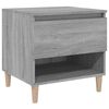 vidaXL Mesa de cabeceira 50x46x50 cm derivados de madeira cinza sonoma