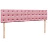 moldura de cama otomana vidaXL com colch&atilde;o rosa 200x200cm Veludo