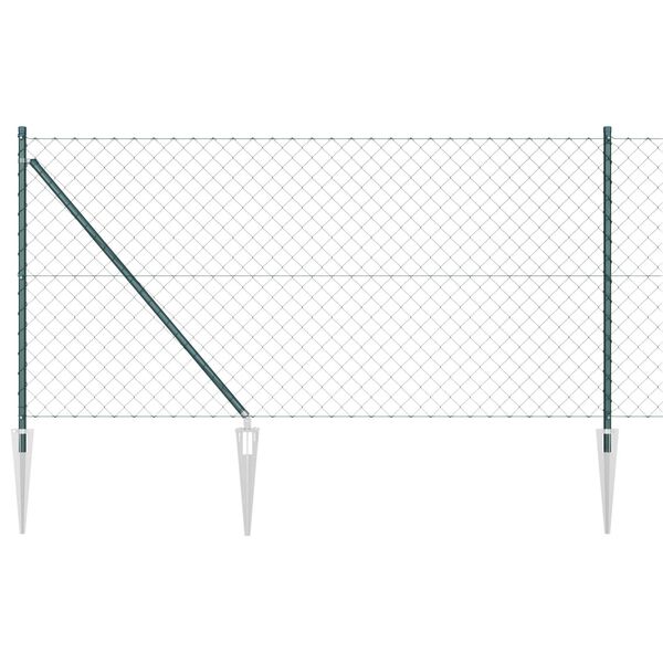 vidaXL Poste de Cerca Verde 1 x 25 m (malha de 60 x 60 mm) A&ccedil;o