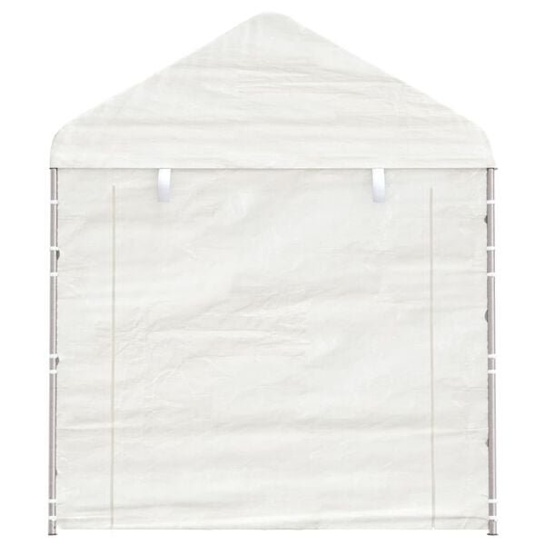 vidaXL Gazebo com telhado 20,07x2,28x2,69 m polietileno branco