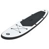 vidaXL Conjunto prancha de paddle SUP insuflável preto e branco