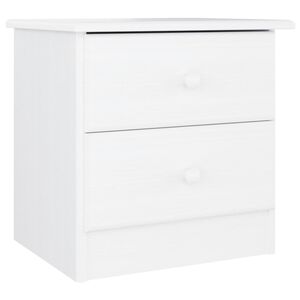 vidaXL Mesa de cabeceira ALTA 41x35x41 cm pinho maci&ccedil;o branco