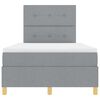 vidaXL Cama Box Spring LED Cinzento-claro 120 x 200 cm tecido
