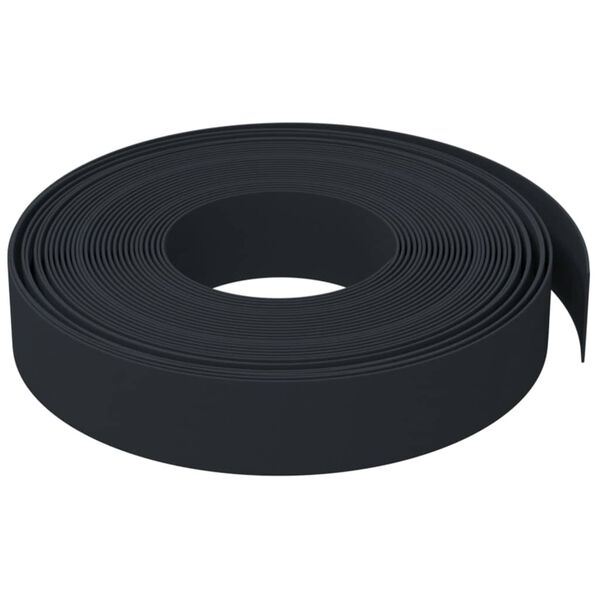 vidaXL Bordas de jardim 4 pcs 10 m 10 cm polietileno preto