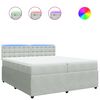 vidaXL Cama com molas/colch&atilde;o 200x200 cm veludo cinzento-claro