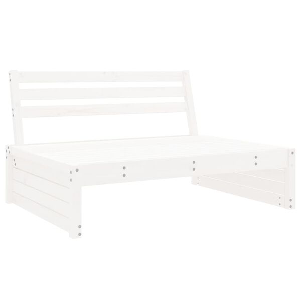 vidaXL Sof&aacute; de centro para jardim 120x80 cm pinho maci&ccedil;o branco