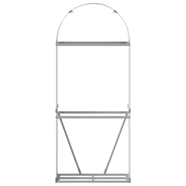 vidaXL Suporte de lenha 80x45x190 cm aço galvanizado prateado