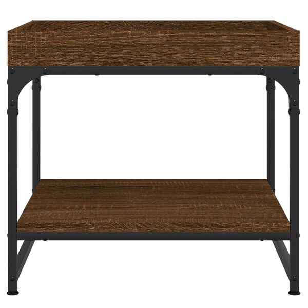 vidaXL Mesa de centro 49,5x49,5x45 cm deriv. madeira carvalho castanho