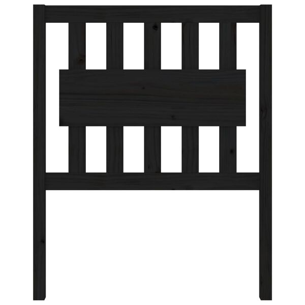 vidaXL Cabeceira de cama 80,5x4x100 cm madeira de pinho maci&ccedil;a preto