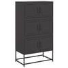 vidaXL Aparador 68,5x38,5x123,5 cm a&ccedil;o preto