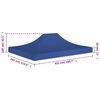 vidaXL Teto para tenda de festas 4,5x3 m 270 g/m&sup2; azul