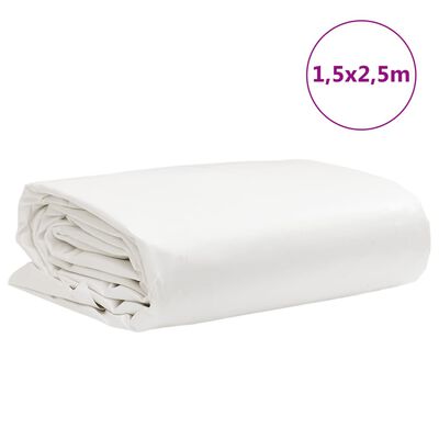vidaXL Lona 1,5x2,5 m 650 g/m² branco