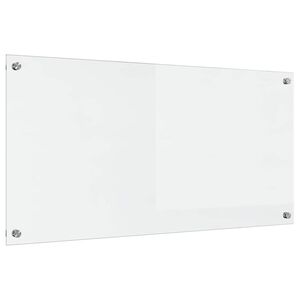 vidaXL Prote&ccedil;&atilde;o de Cozinha Transparente 100 x 50 cm vidro temperado