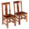 vidaXL Cadeiras de jantar 2 pcs madeira ac&aacute;cia maci&ccedil;a