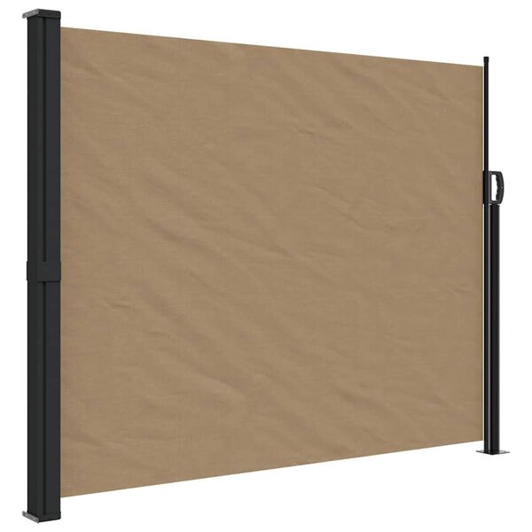 vidaXL Toldo lateral retr&aacute;til 160x600 cm cinzento-acastanhado