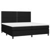 vidaXL Cama box spring c/ colch&atilde;o e LED 200x200 cm tecido preto