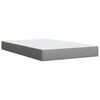 vidaXL Cama boxspring com colch&atilde;o 120x190 cm tecido cinzento-claro