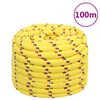 vidaXL Corda de barco 20 mm 100 m polipropileno amarelo