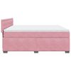 vidaXL Cama com molas/colch&atilde;o 180x200 cm veludo rosa