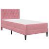 vidaXL Estrutura de cama com colch&atilde;o Rosa 80 x 200 cm Veludo