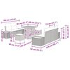 vidaXL Conjunto de Sof&aacute; de Jardim 8 pcs Bege vime PE