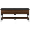 vidaXL Banco sapateira 102x32x45cm derivados madeira carvalho castanho