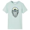 T-shirt para crian&ccedil;a com riscas menta-claro 104