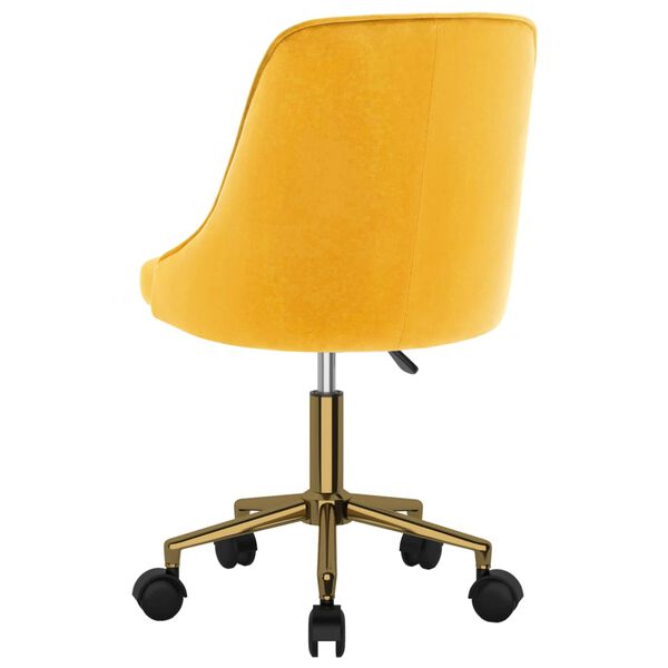vidaXL Cadeira de escrit&oacute;rio girat&oacute;ria veludo amarelo